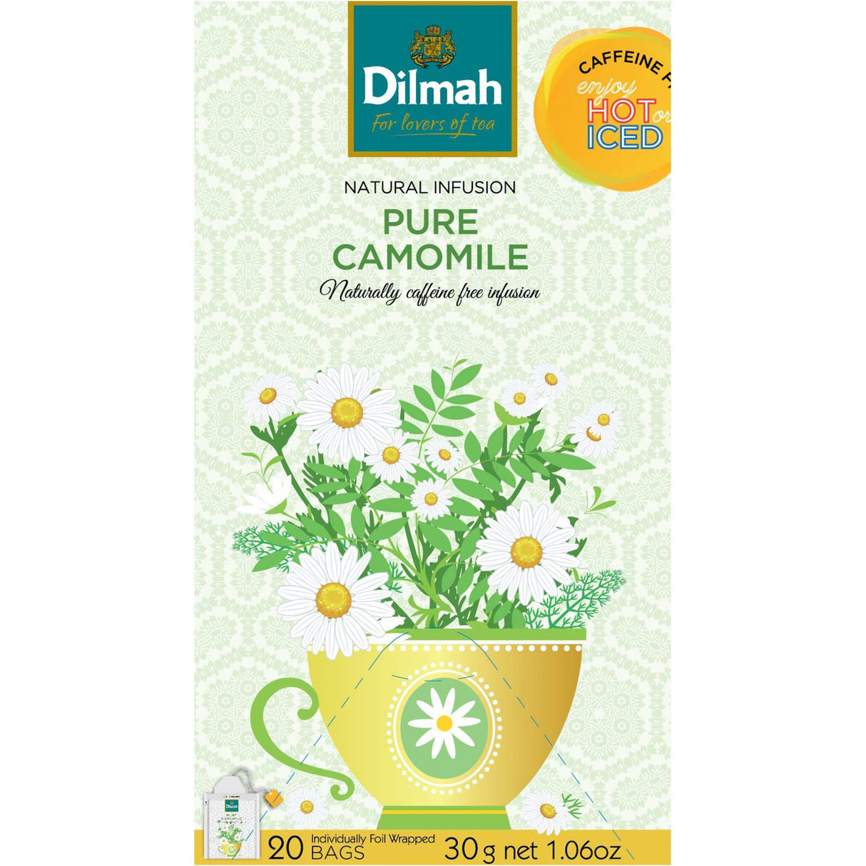Dilmah Chamomile Infusion Foil Enveloped Tea Bags 20 Tea Bags (Pack)