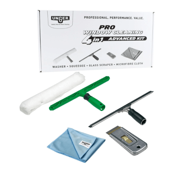 Unger Pro Window Cleaning 4-in-1 Advanced Kit (Each)