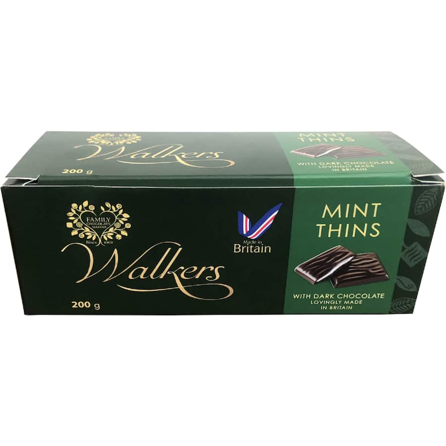 Walkers Chocolates Mint Thins Boxed 180g