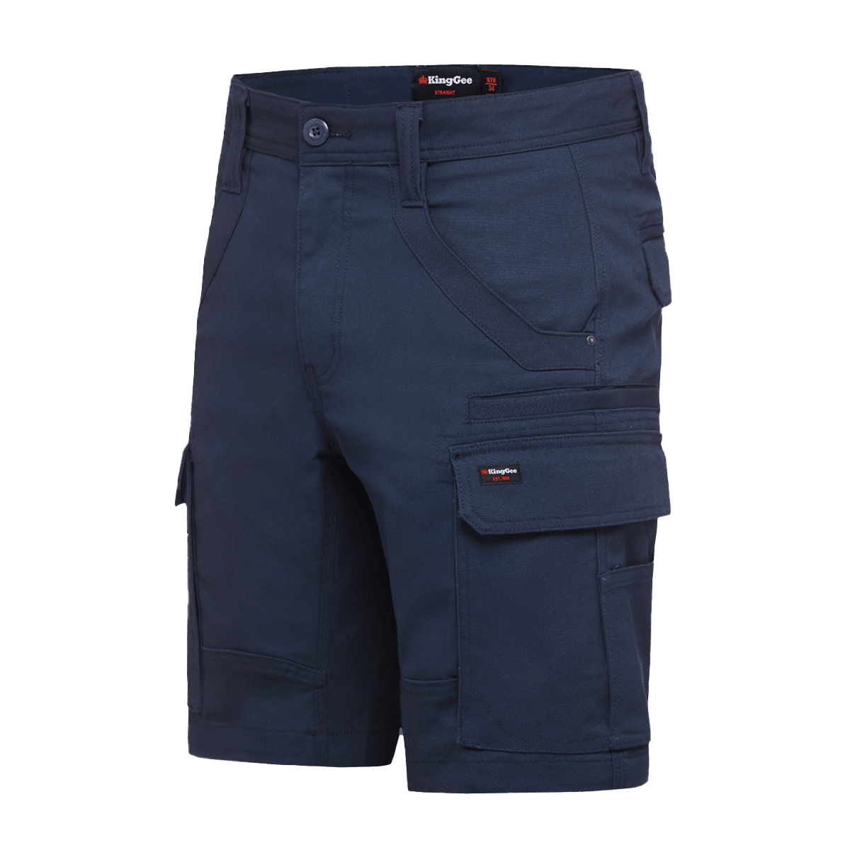 KingGee, Tradies Stretch Cargo Short, K69870 - Navy (Size: 92)