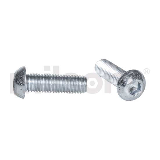 M12 x 80 Zinc Button Head Socket Screw-25 Pack