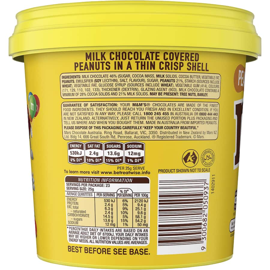 M&ms Sweets Peanut Bucket 575g
