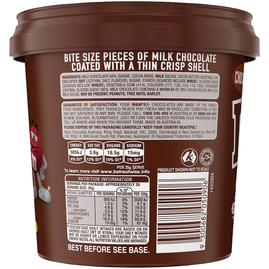 M&ms Sweets Milk Chocolate Bucket 640g