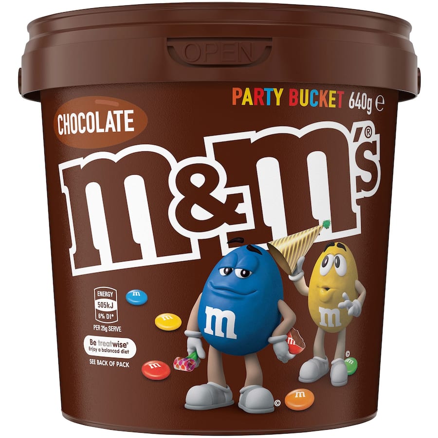 M&ms Sweets Milk Chocolate Bucket 640g