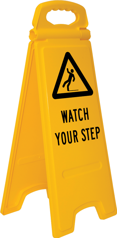 Floor Stand Sign, Prem | Watch Your Step H670mm - Standard