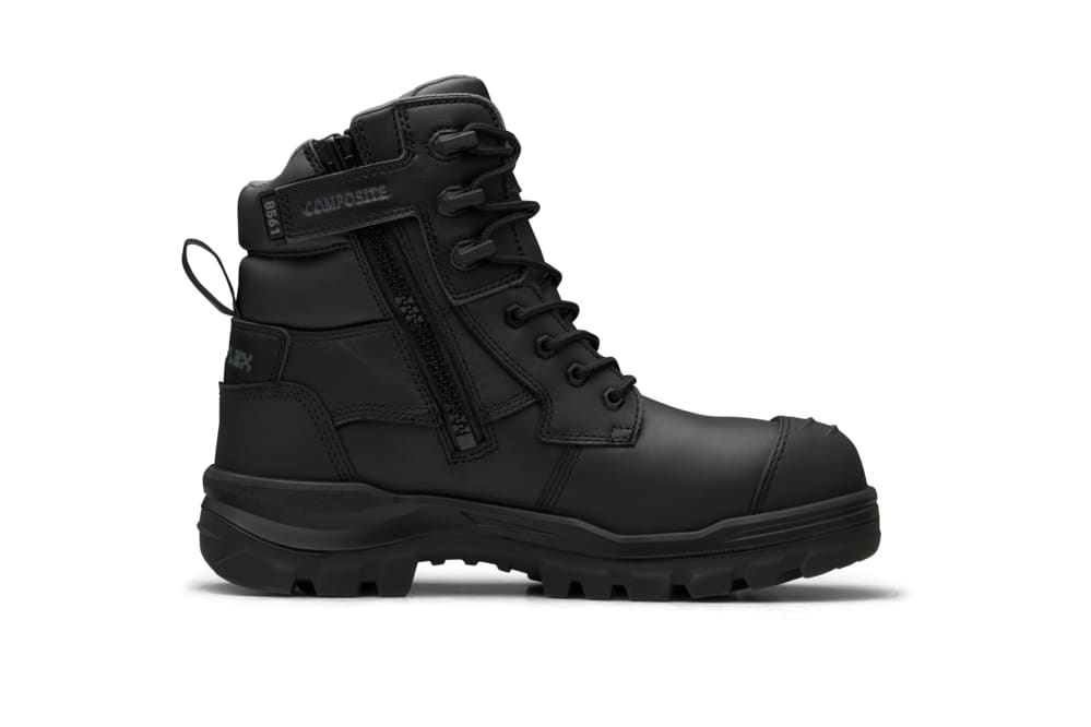 Blundstone 8561 Rotoflex Zip Sided Safety Boots - Black/Black (Size: 04)