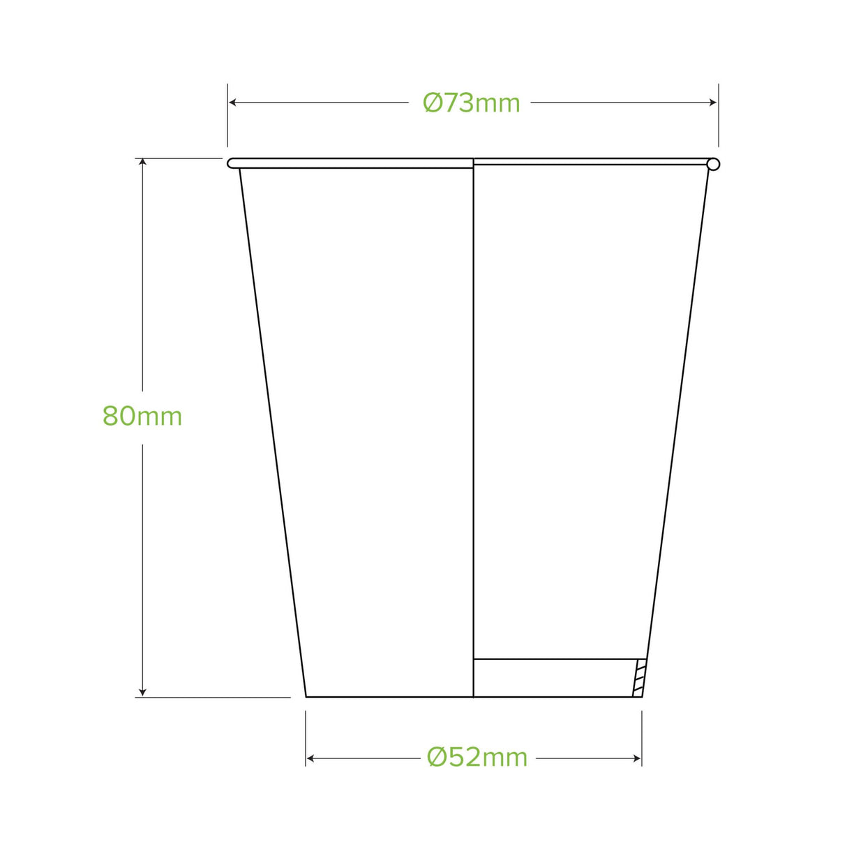 BioPak White Paper Cold BioCup 200ml 50 (Pack)