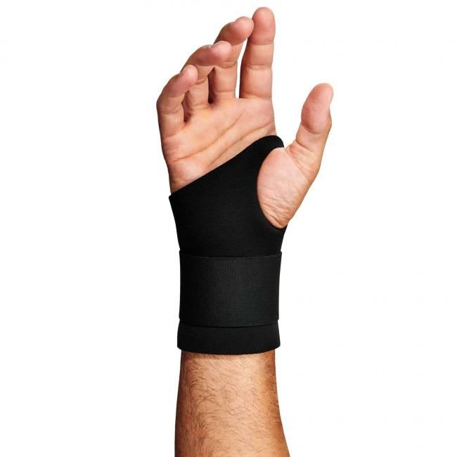 Ergodyne Ambidextrous Single Strap Wrist Support - Black (Size: S)