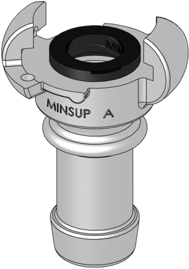 Minsup Type A Claw Coupling 10mm Hose End-10mm-Each