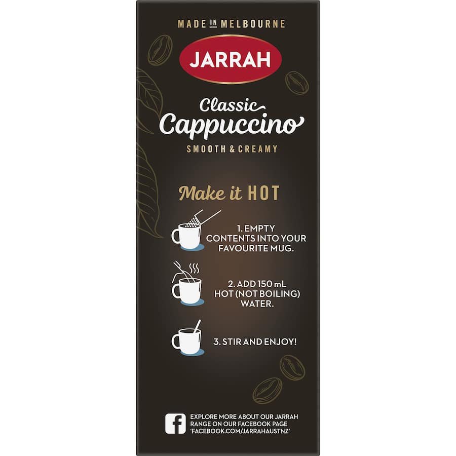 Jarrah Coffee Sachets Cappuccino 10pack