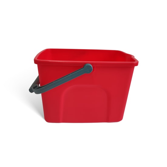 Vibrant red 9L Filta All Purpose Bucket for efficient cleaning, featuring a convenient handle and HACCP approval.