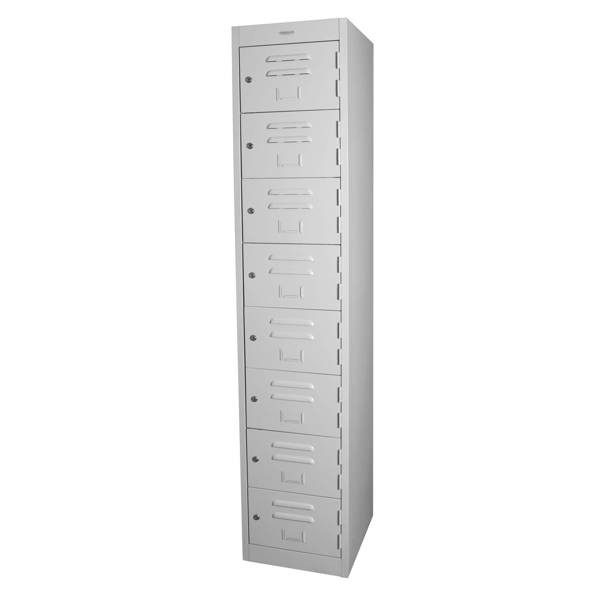 8 Door locker Keylock Silver Grey 380mm Wide - Steelco