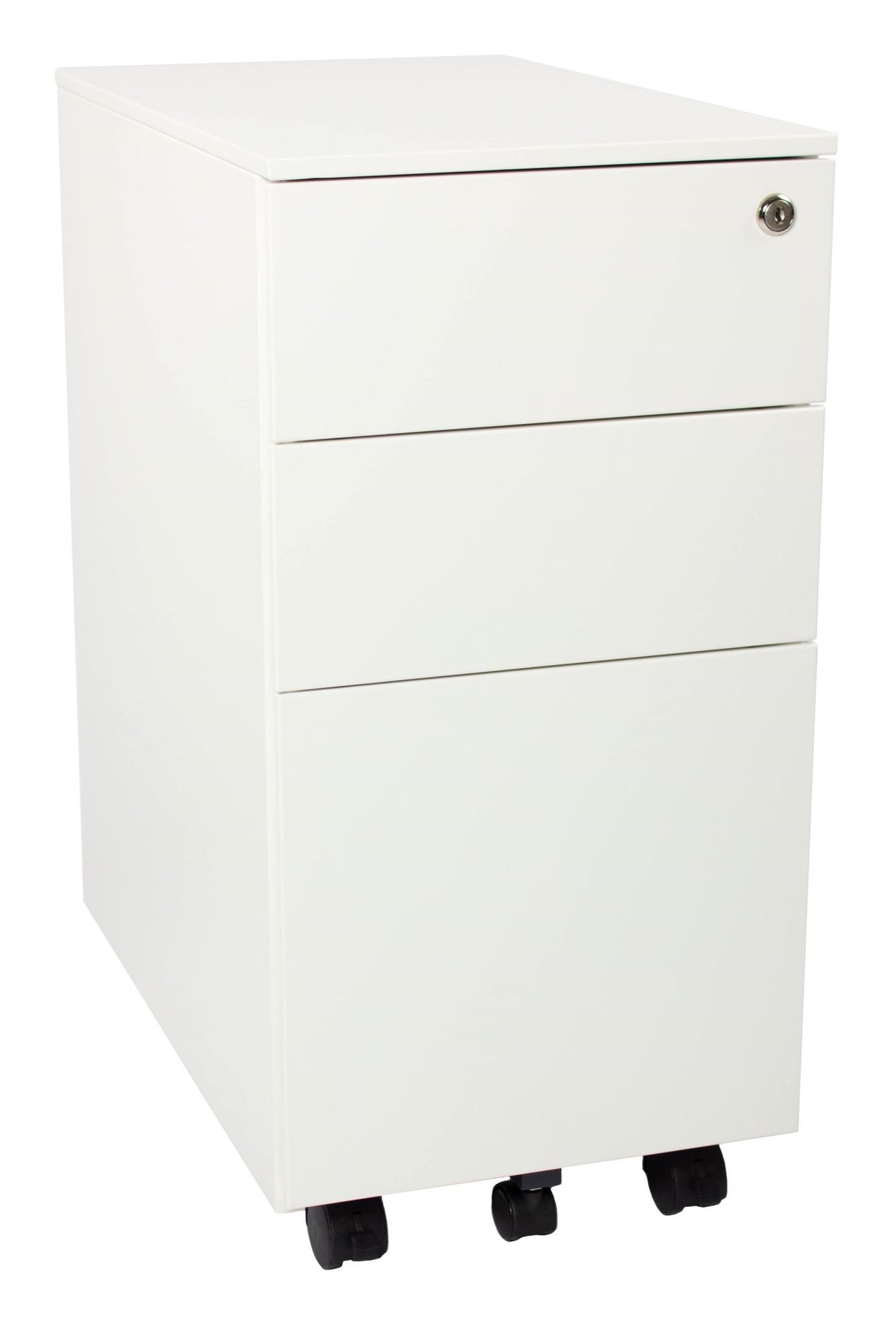 Steelco Slimline Pedestal White Satin 300mm Wide (Each)