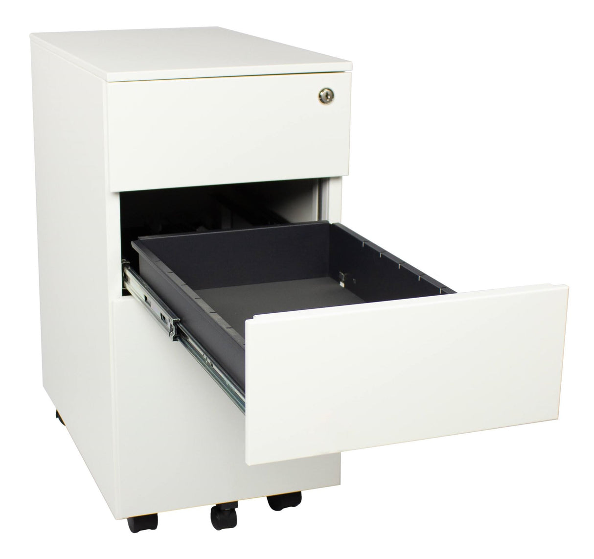 Steelco Slimline Pedestal White Satin 300mm Wide (Each)