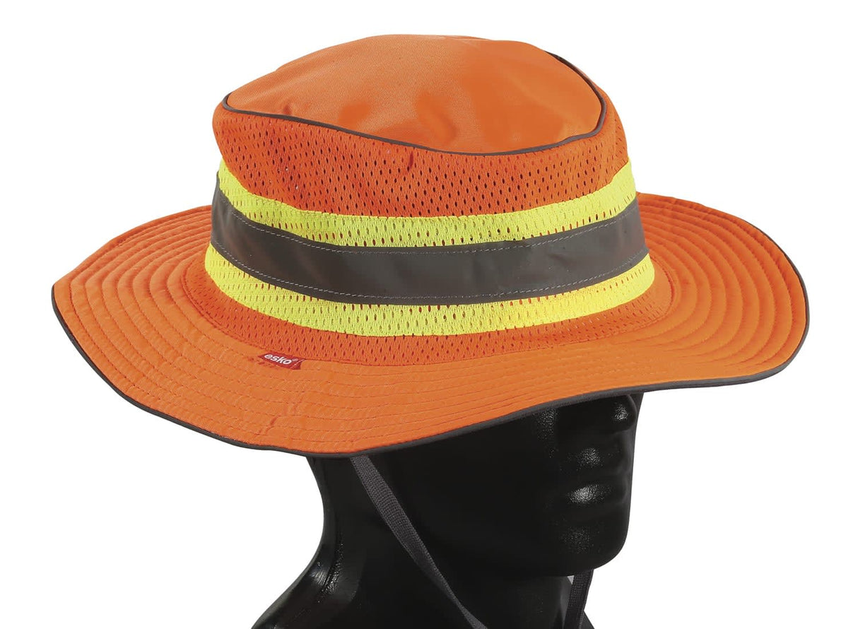 Esko, Hi Vis Full Brim Safari Hat, HBHO - Orange (Size: S/M)