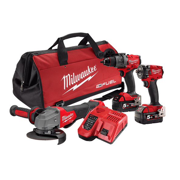 Milwaukee M18 Fuel 5.0Ah M18FPP3B3502B 3 Piece (Combo Kit)