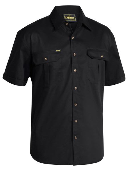 Bisley, Original Short Sleeve Shirt, BS1433 - Black (Size: 4XL)