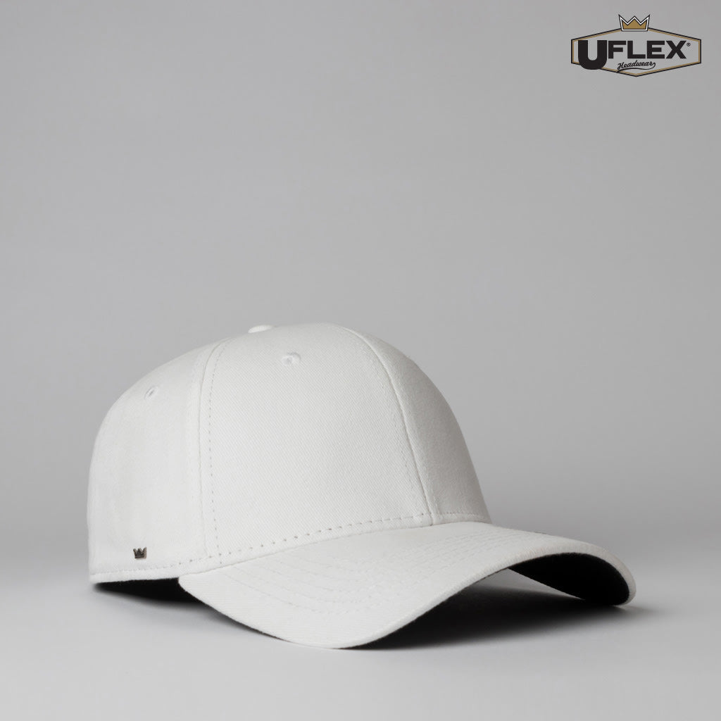 UFlex, Adults Pro Style Cap, U15603 - White (Size: L/X)