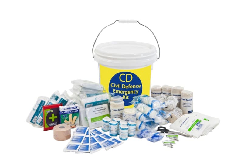 Platinum Civil Defence Emergency Kit for small workplaces, featuring waterproof storage and presealed integrity for safety.