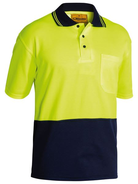 Bisley, Hi Vis Short Sleeve Polo, BK1234 - Yellow/Navy - 3XL