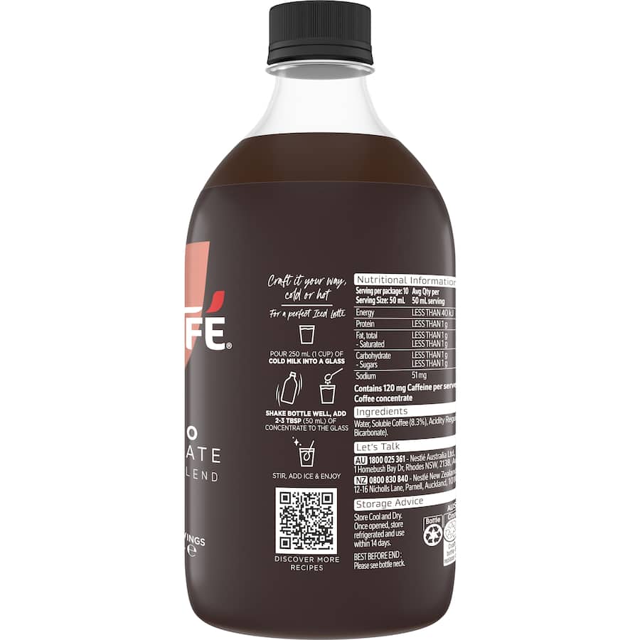 Nescafé Espresso Coffee Concentrate Black Bottle 500mL