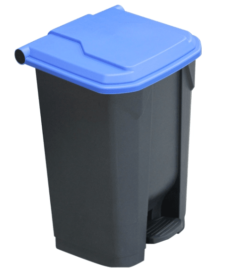 Richmond 80L Pedal Bin Blue Lid-Each