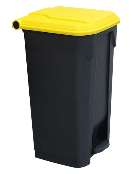 Richmond 100L Pedal Bin Yellow Lid (Each)