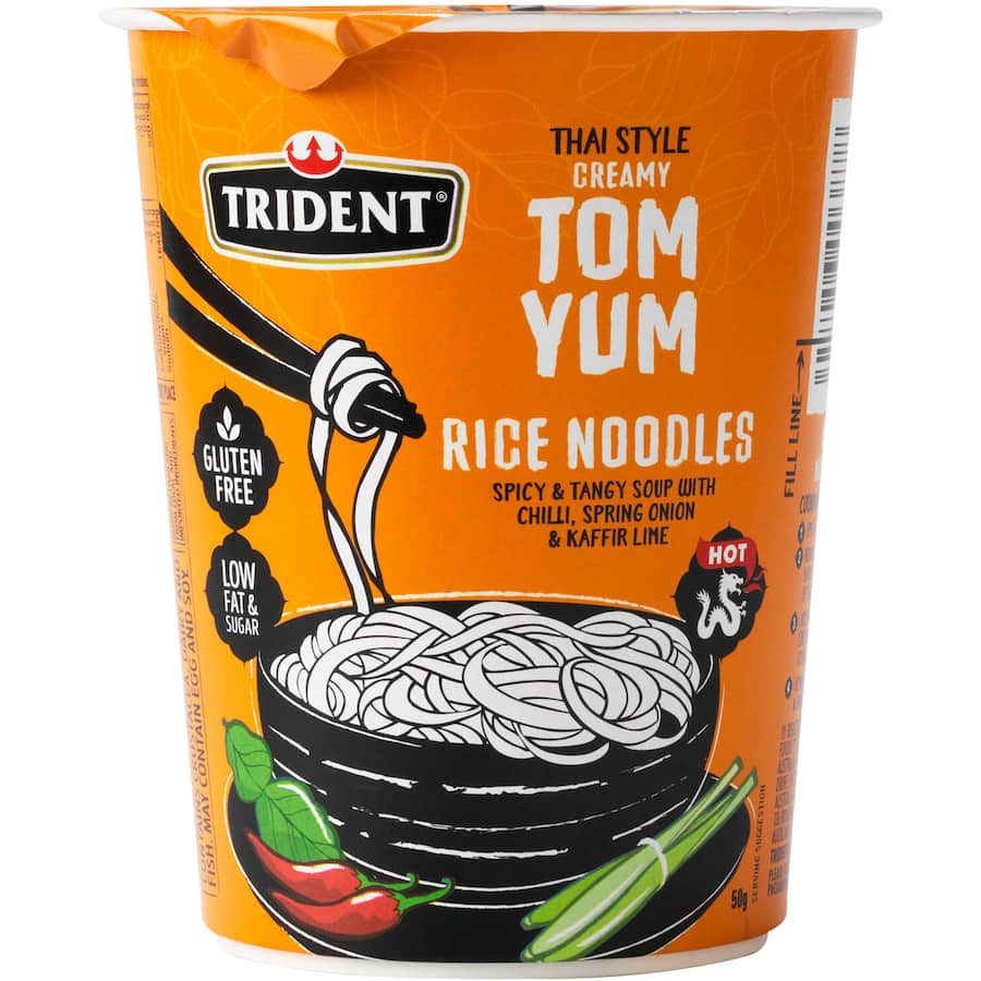 Trident Rice Noodles Tom Yum Cup 50g
