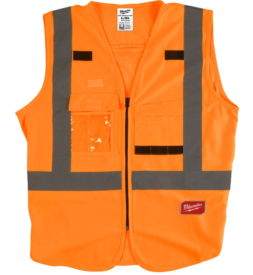 Milwaukee, Hi Vis Safety Vest - Orange (Size: 23X)