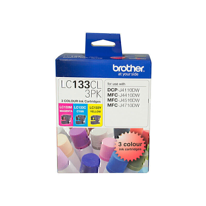 Brother LC133CL3PK Colour Ink Cartridges 3 Pack (Each)