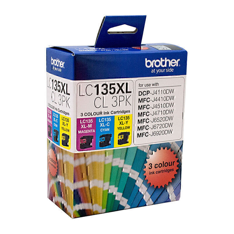Brother LC135XLCL3PK Colour Ink Cartridges 3 Pack (Each)