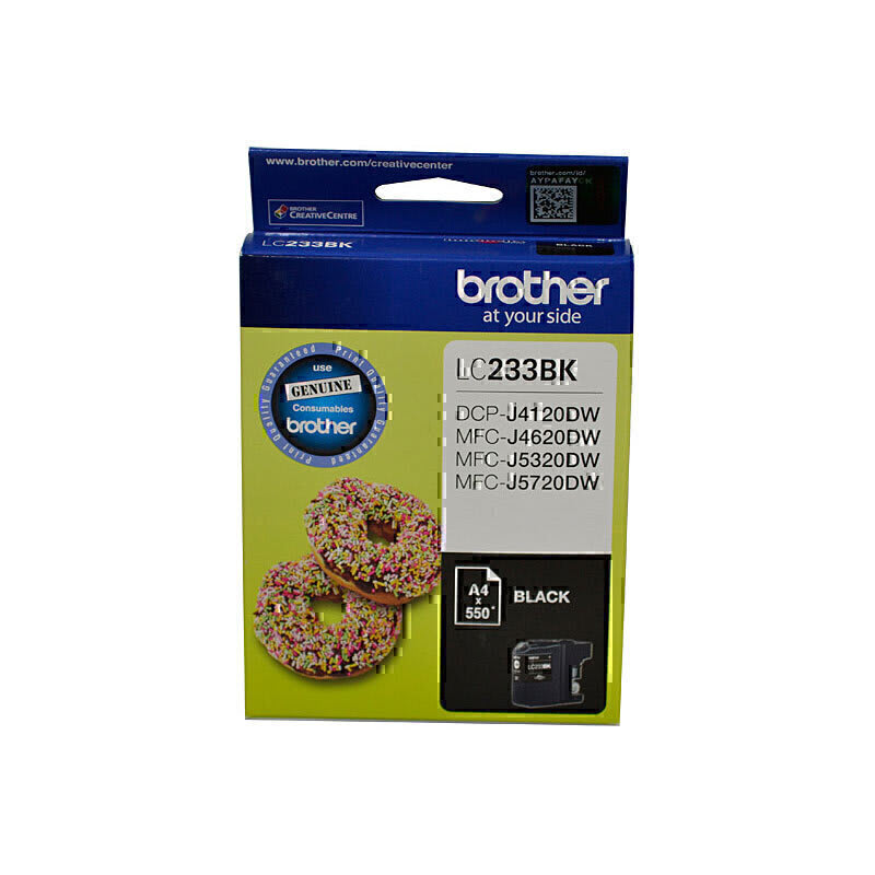 Brother LC233BK Black Ink Cartridge Single Pack (Each)