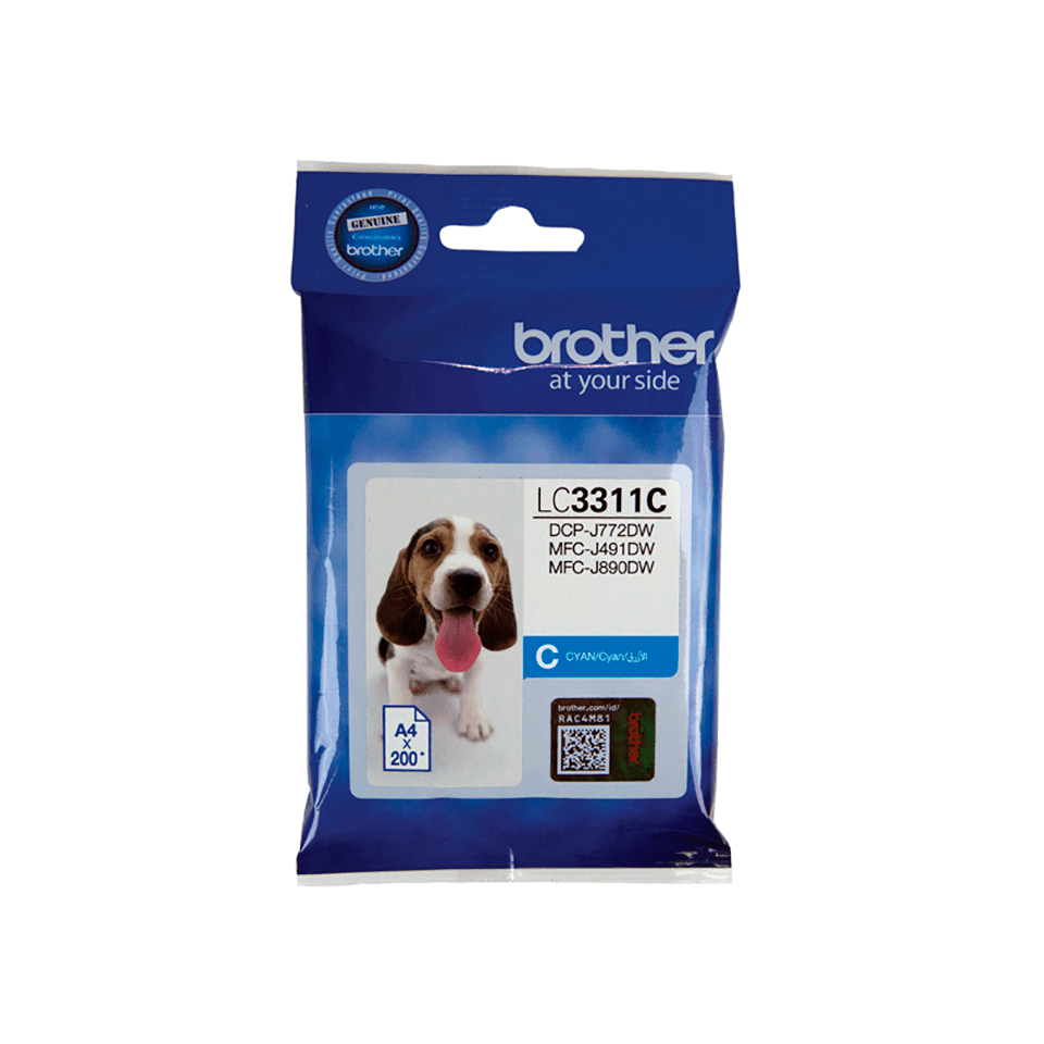 Brother LC3311C Cyan Ink Cartridge Single Pack (Each)