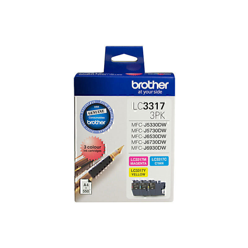 Brother LC33173PK Colour Ink Cartridges 3 Pack (Each)