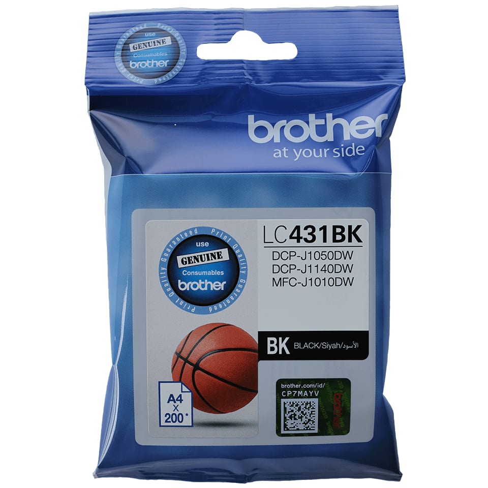 Brother LC431BK Black Ink Cartridge Single Pack (Each)