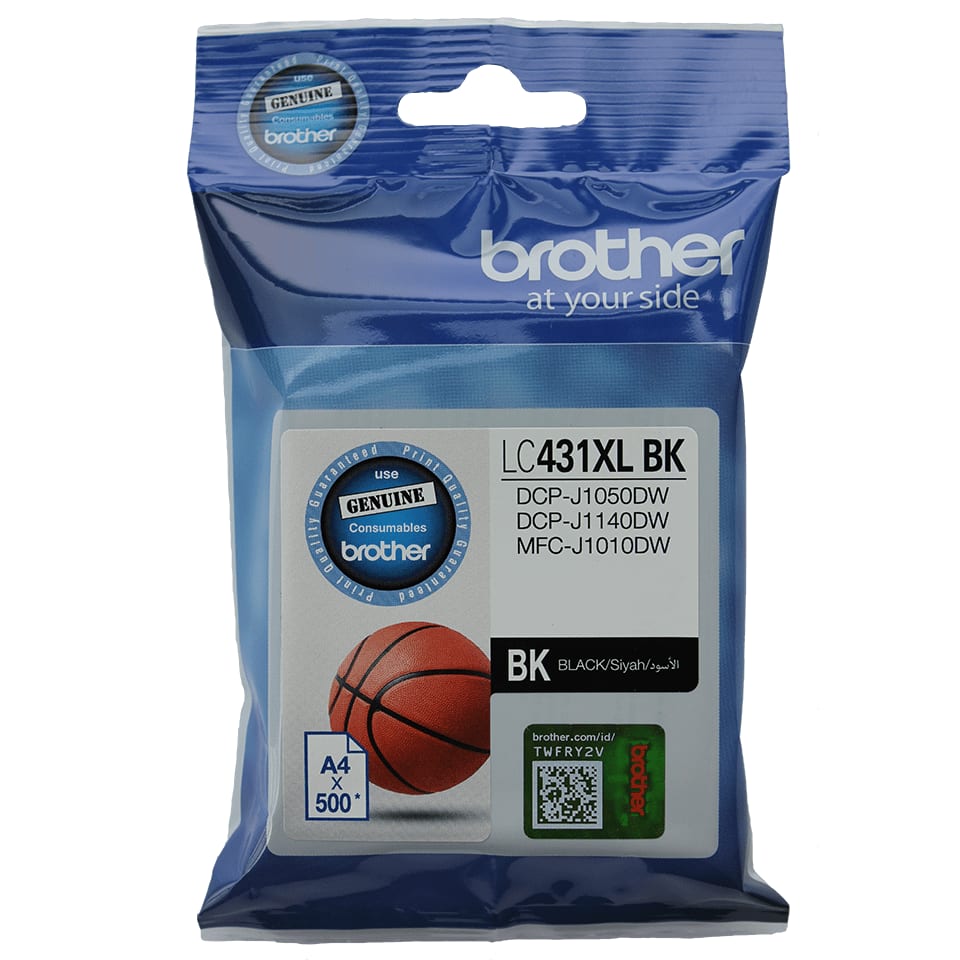 Brother LC431XLBK Black High Yield Ink Cartridge (Each)