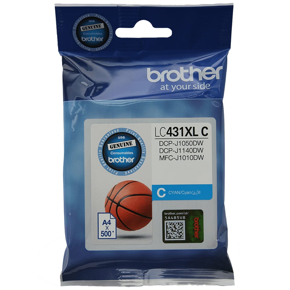 Brother LC431XLC Cyan High Yield Ink Cartridge (Each)