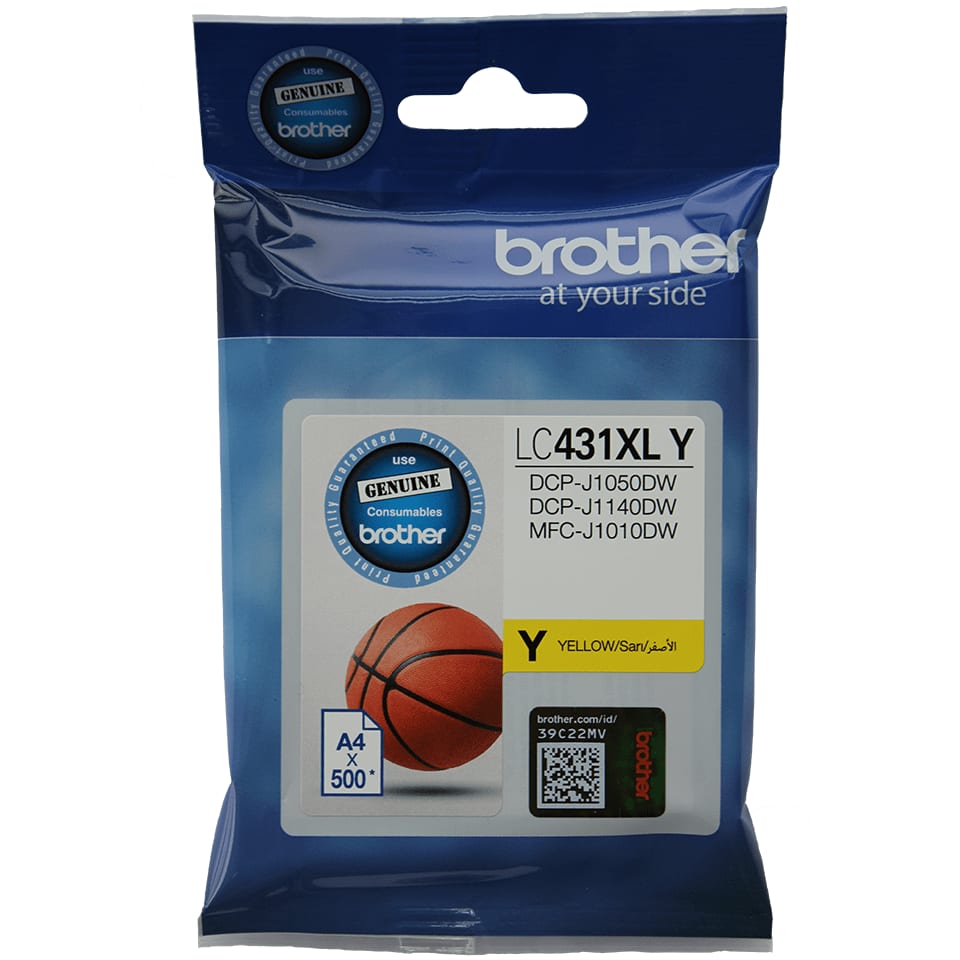 Brother LC431XLY Yellow High Yield Ink Cartridge (Each)