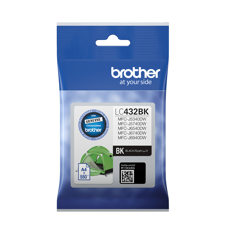 Brother LC432BK Black Ink Cartridge Single Pack (Each)