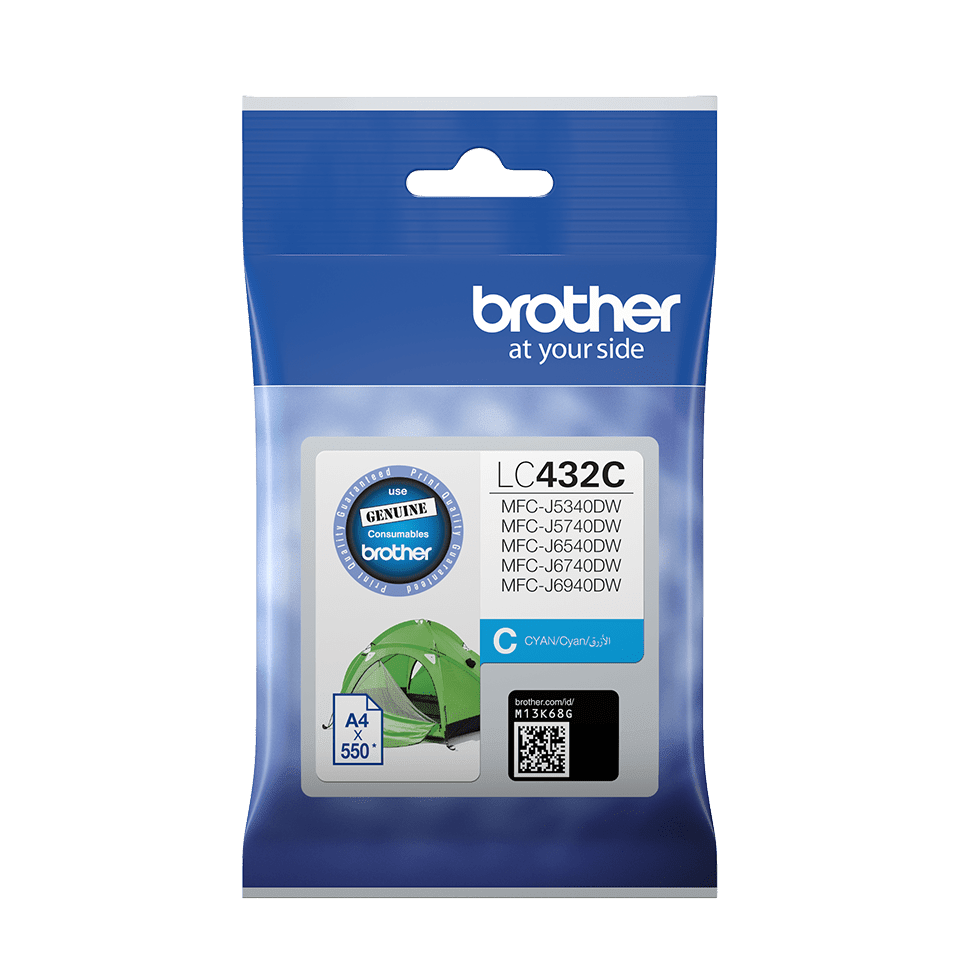 Brother LC432C Cyan Ink Cartridge Single Pack (Each)