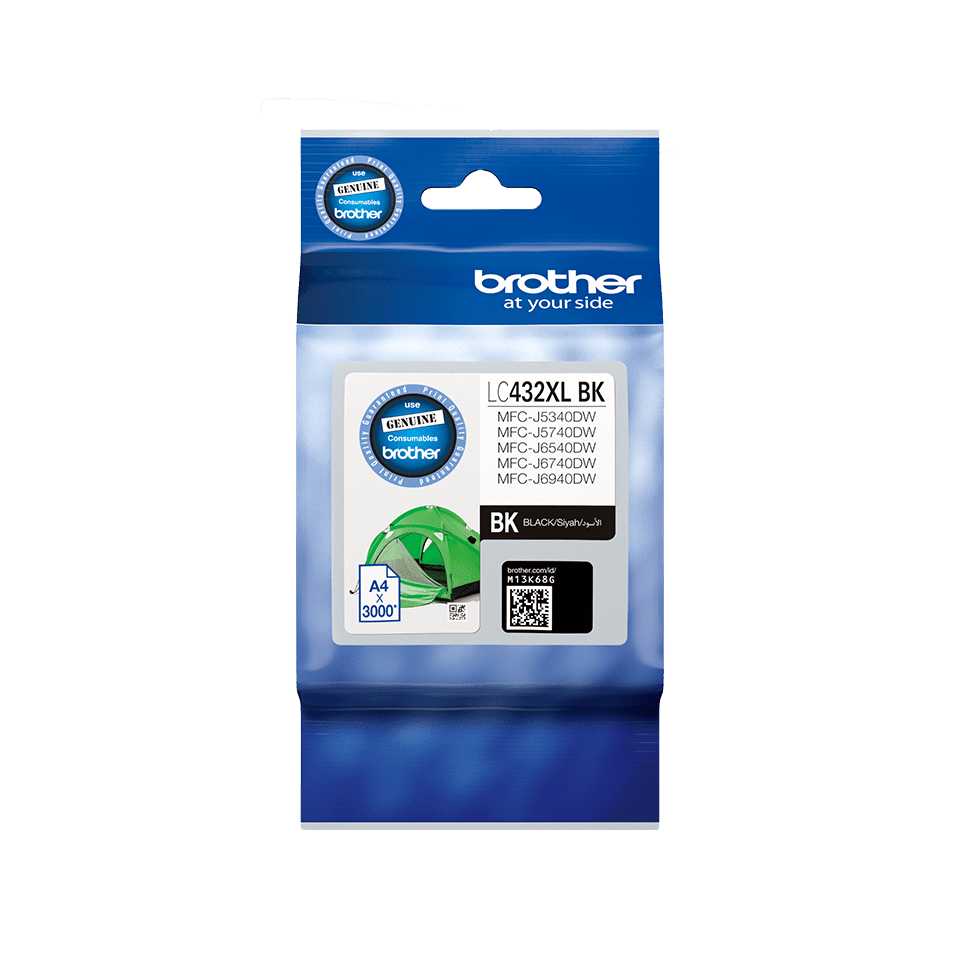 Brother LC432XLBK Black Ink Cartridge Single Pack (Each)