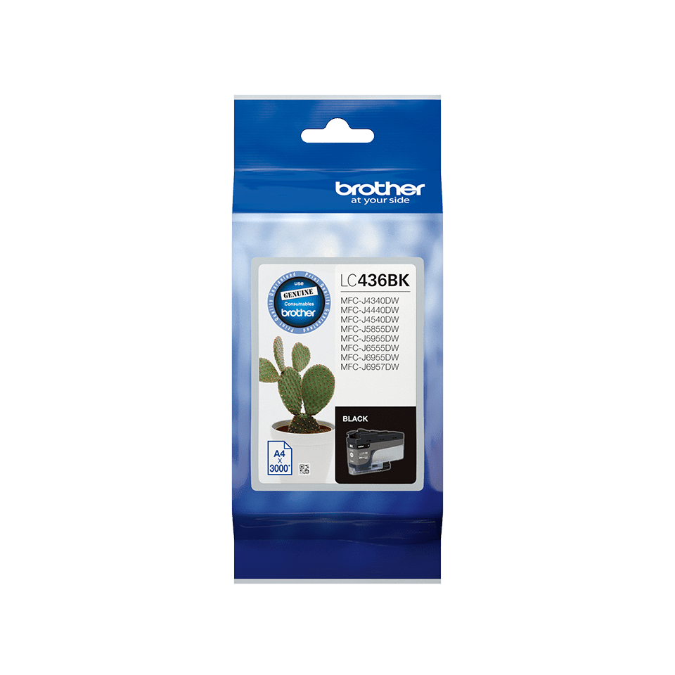 Brother LC436BK Black Ink Cartridge Single Pack (Each)