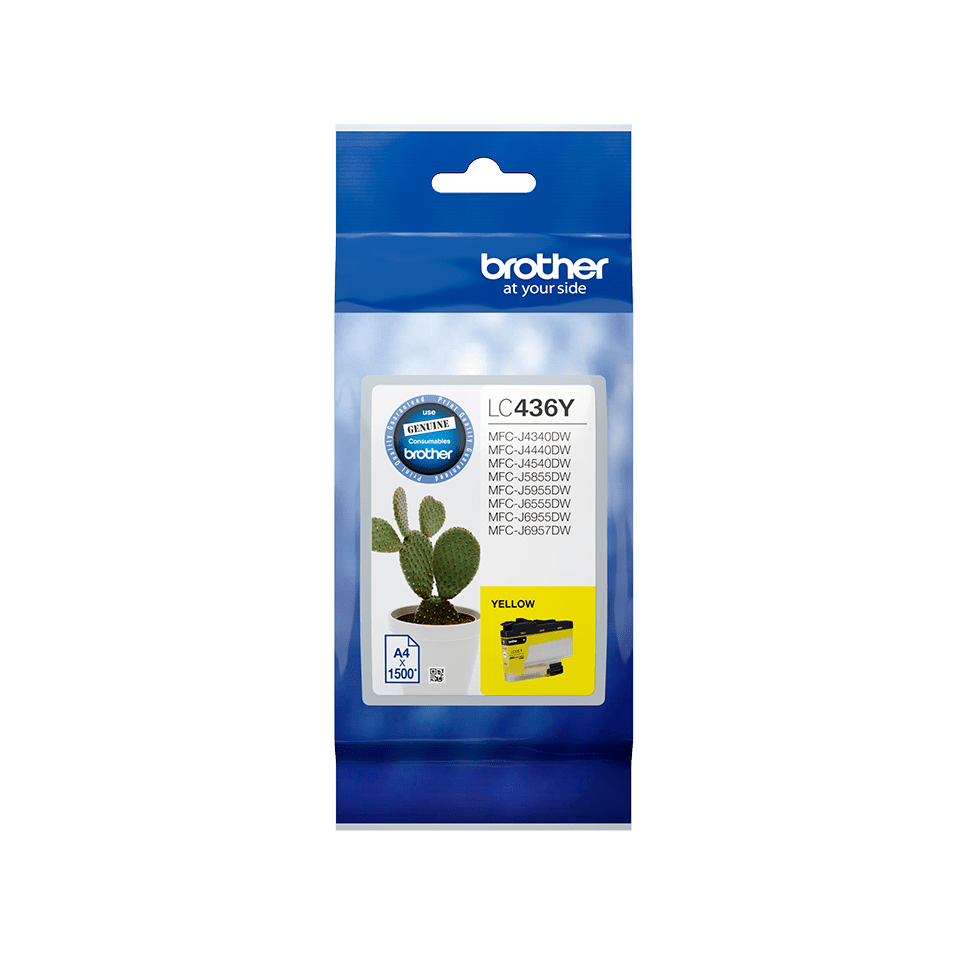 Brother LC436Y Yellow Ink Cartridge Single Pack (Each)