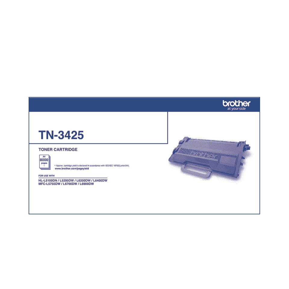 Brother TN3425 Black Toner Cartridge (Each)