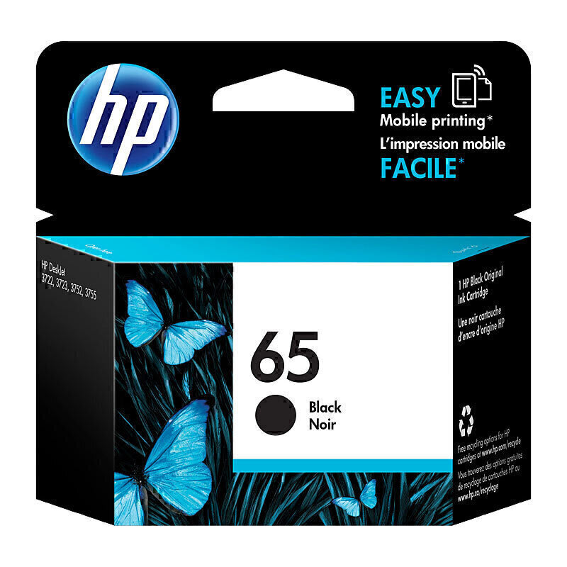 HP 65 Black Original Ink Cartridge N9K02AA (Each)