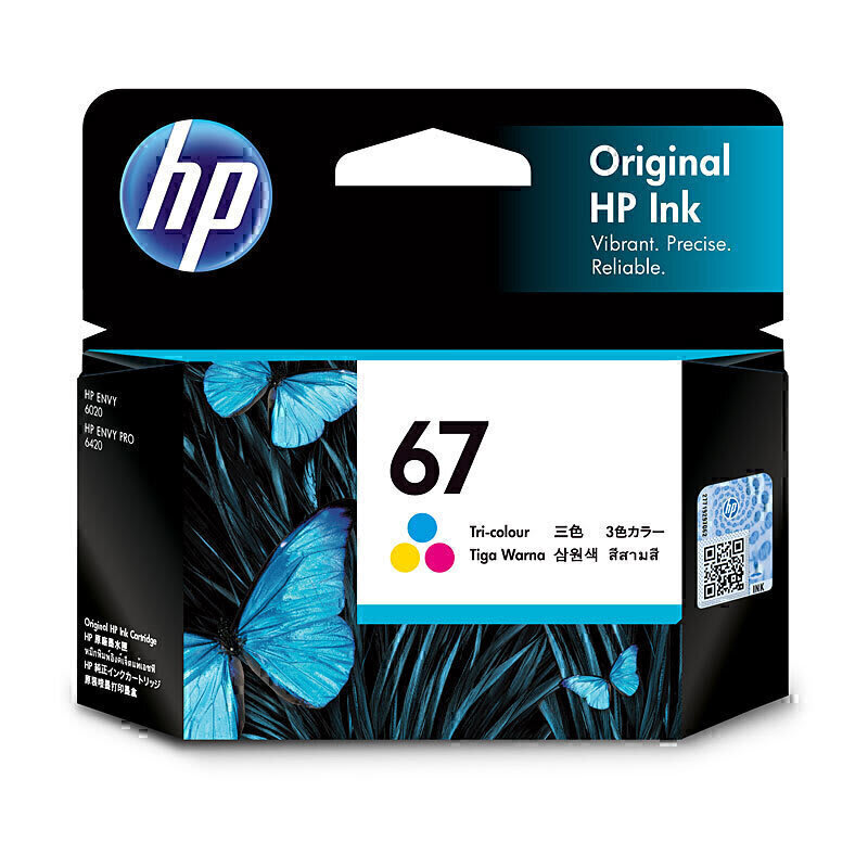 HP 67 Tri Colour Original Ink Cartridge 3YM55AA (Each)