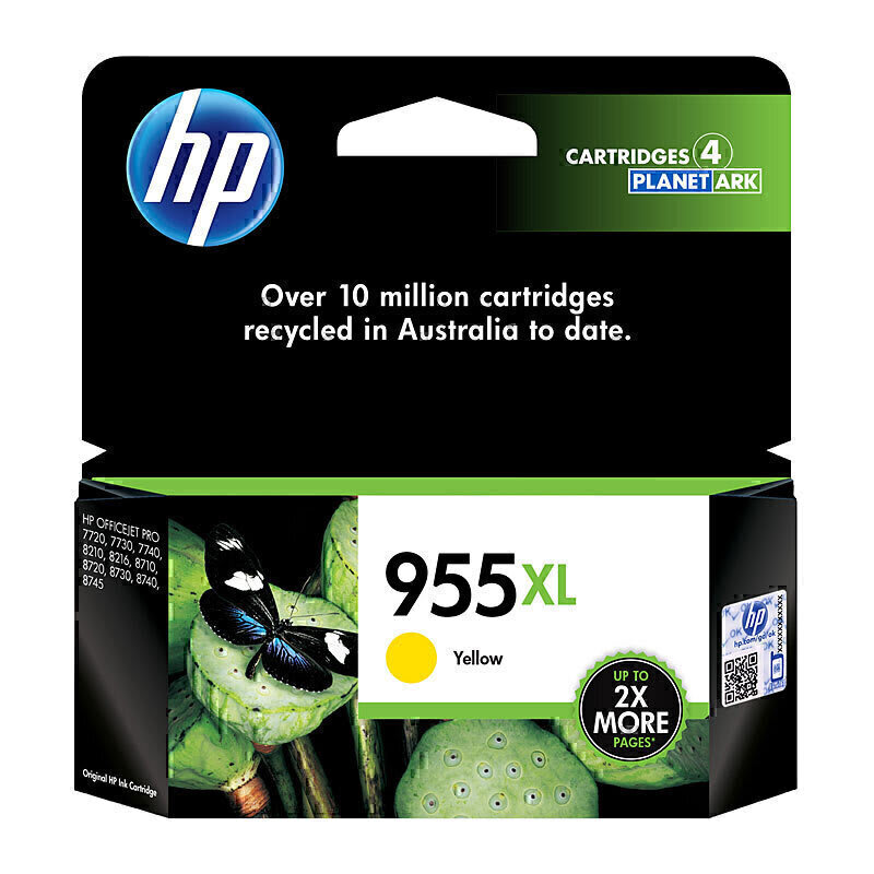 HP 955XL High Yield Yellow Ink Cartridge L0S69AA (Each)