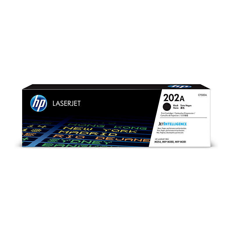 HP 202A Black LaserJet Toner Cartridge CF500A (Each)
