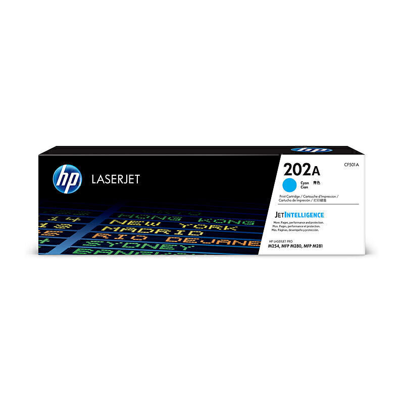 HP 202A Cyan LaserJet Toner Cartridge CF501A (Each)