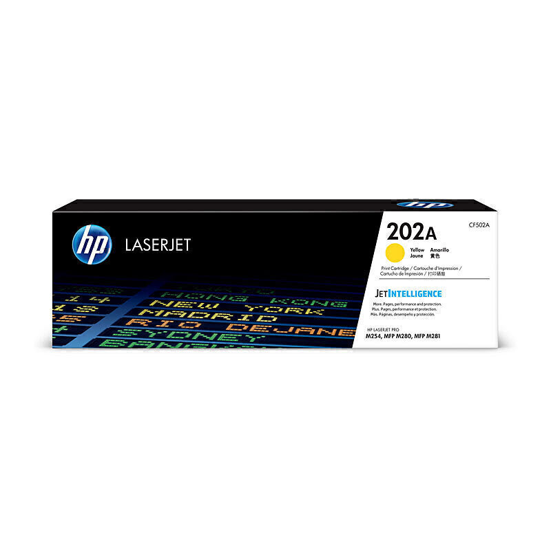 HP 202A Yellow LaserJet Toner Cartridge CF502A (Each)